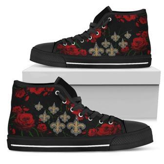 Lovely Rose Thorn Incredible New Orleans Saints High Top Shoes | Favorety