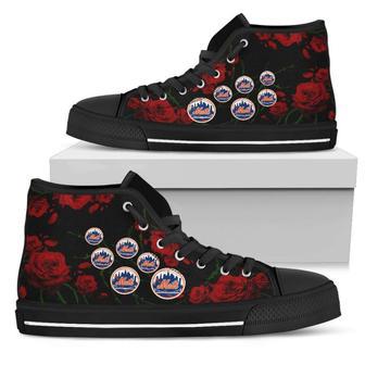 Lovely Rose Thorn Incredible New York Mets High Top Shoes | Favorety DE