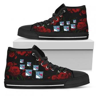 Lovely Rose Thorn Incredible New York Rangers High Top Shoes | Favorety