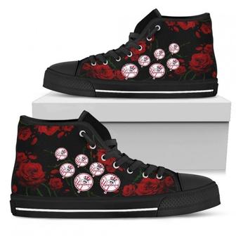 Lovely Rose Thorn Incredible New York Yankees High Top Shoes | Favorety
