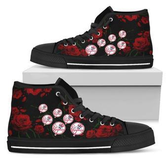 Lovely Rose Thorn Incredible New York Yankees High Top Shoes | Favorety AU