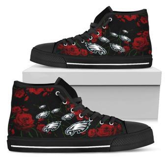 Lovely Rose Thorn Incredible Philadelphia Eagles High Top Shoes | Favorety