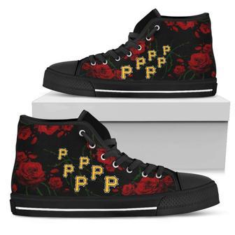 Lovely Rose Thorn Incredible Pittsburgh Pirates High Top Shoes | Favorety