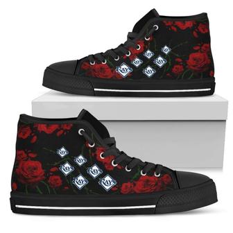 Lovely Rose Thorn Incredible Tampa Bay Rays High Top Shoes - Monsterry UK