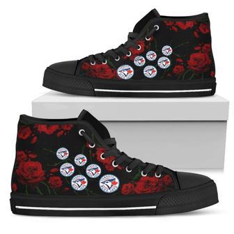 Lovely Rose Thorn Incredible Toronto Blue Jays High Top Shoes | Favorety CA