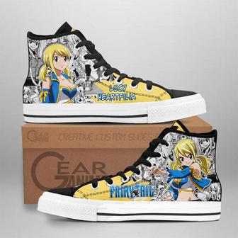 Lucy Heartfilia High Top Shoes Custom Fairy Tail Anime Sneakers | Favorety AU