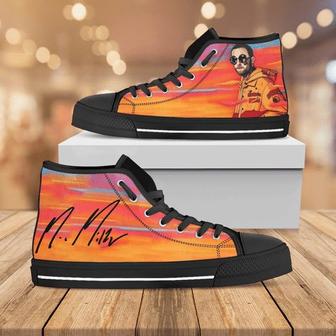 Mac Miller Rapper Signature Design For Lovers Gift For Fan Custom Canvas High Top Shoes - Monsterry CA