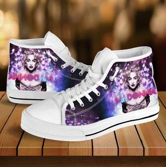 Madonna Painted For Man And Women Custom Canvas High Top Shoes | Favorety DE