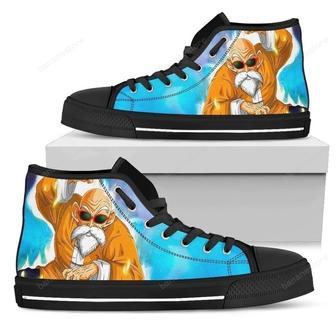 Master Roshi Sneakers High Top Shoes Dragon Ball Fan Gift | Favorety
