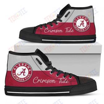 Mens Womens Alabama Crimson Tide High Top Shoes Divided Colours Stunning | Favorety CA