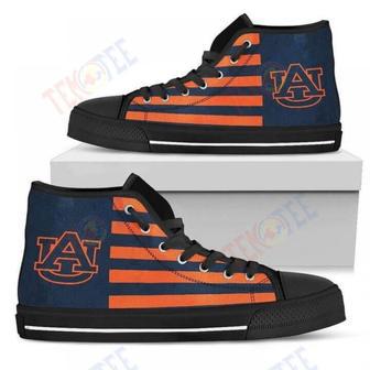 Mens Womens American Flag Auburn Tigers High Top Shoes | Favorety UK