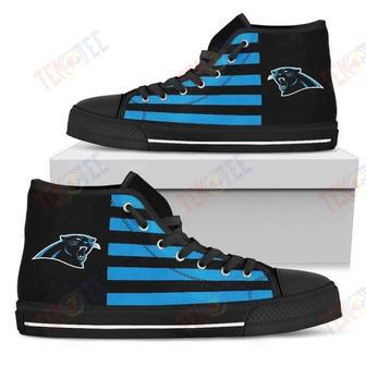 Mens Womens American Flag Carolina Panthers High Top Shoes | Favorety UK