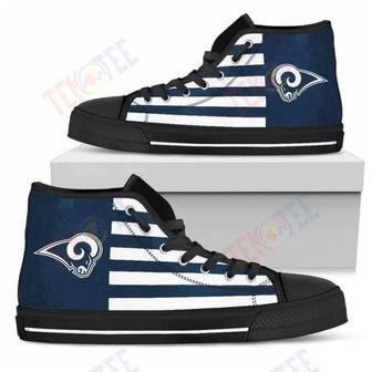 Mens Womens American Flag Los Angeles Rams High Top Shoes | Favorety DE