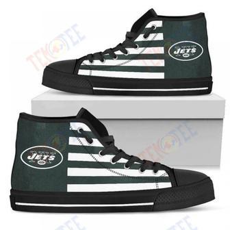 Mens Womens American Flag New York Jets High Top Shoes | Favorety CA