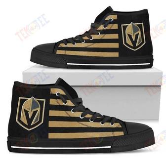 Mens Womens American Flag Vegas Golden Knights High Top Shoes | Favorety UK