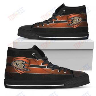 Mens Womens Anaheim Ducks High Top Shoes The Shield Shoes | Favorety CA