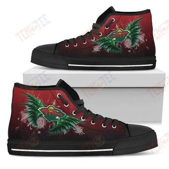 Mens Womens Angel Wings Minnesota Wild High Top Shoes | Favorety DE