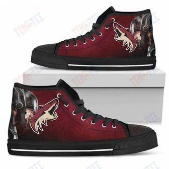 Mens Womens Arizona Coyotes High Top Shoes Thor Head Beside Shoes | Favorety AU