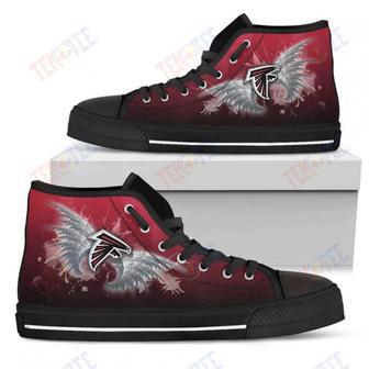 Mens Womens Atlanta Falcons High Top Shoes Angel Wings Printable | Favorety AU