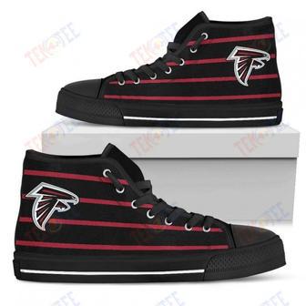 Mens Womens Atlanta Falcons High Top Shoes Edge Straight Perfect Circle Shoes | Favorety