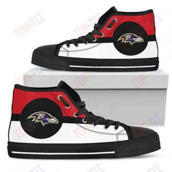 Mens Womens Baltimore Ravens High Top Shoes Bright Colours Open Sections Great | Favorety