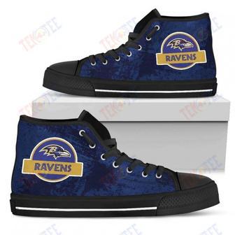 Mens Womens Baltimore Ravens High Top Shoes Jurassic Parktop Quality | Favorety CA