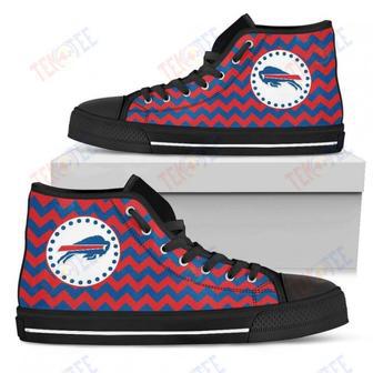 Mens Womens Buffalo Bills High Top Shoes Chevron Broncos Printable | Favorety