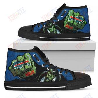 Mens Womens Buffalo Bills High Top Shoes Hulk Punch Printable | Favorety CA