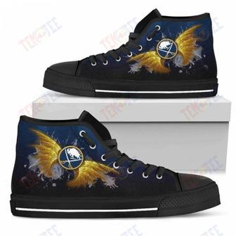 Mens Womens Buffalo Sabres High Top Shoes Angel Wingstop Quality | Favorety DE