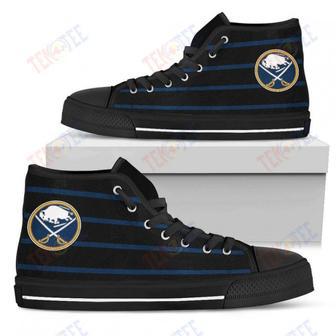 Mens Womens Buffalo Sabres High Top Shoes Edge Straight Perfect Circle Shoes | Favorety DE