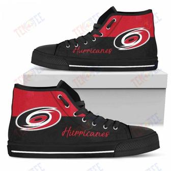 Mens Womens Carolina Hurricanes High Top Shoes Divided Colours Stunning | Favorety UK