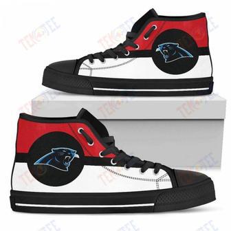 Mens Womens Carolina Panthers High Top Shoes Bright Colours Open Sections Great | Favorety