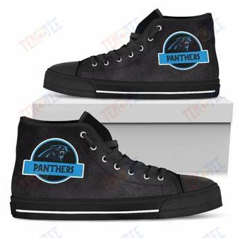 Mens Womens Carolina Panthers High Top Shoes Jurassic Parktop Quality | Favorety DE