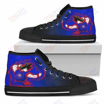 Mens Womens Chicago Cubs Goku Saiyan Power High Top Shoes Printable | Favorety CA