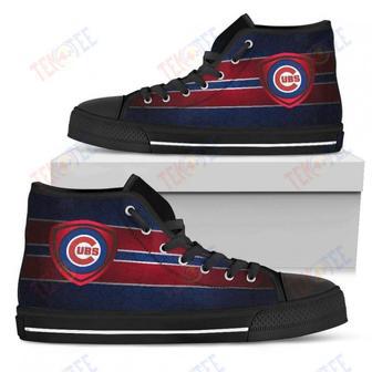 Mens Womens Chicago Cubs High Top Shoes The Shield Shoes | Favorety AU