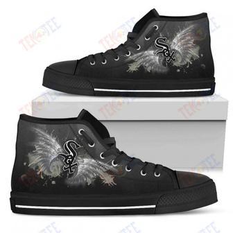 Mens Womens Chicago White Sox High Top Shoes Angel Wings Printable | Favorety AU