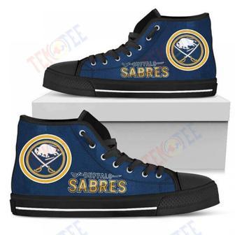 Mens Womens Circle Logo Buffalo Sabres High Top Shoes | Favorety