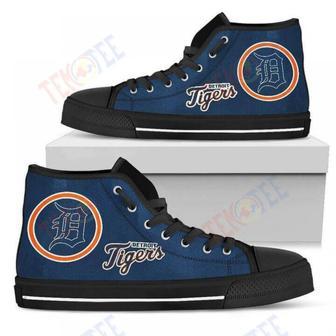 Mens Womens Circle Logo Detroit Tigers High Top Shoes | Favorety CA