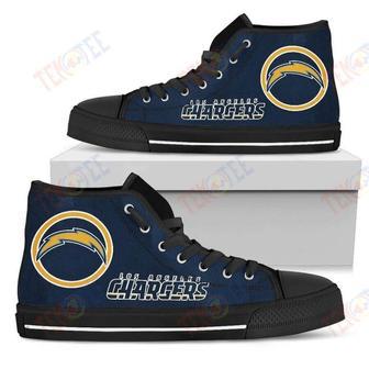 Mens Womens Circle Logo Los Angeles Chargers High Top Shoes | Favorety