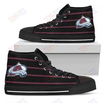 Mens Womens Colorado Avalanche High Top Shoes Edge Straight Perfect Circle Shoes | Favorety CA