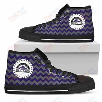 Mens Womens Colorado Rockies High Top Shoes Chevron Broncos Printable | Favorety DE