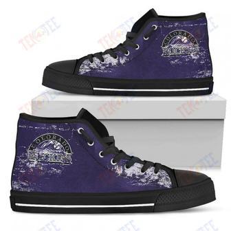 Mens Womens Colorado Rockies High Top Shoes Grunge Vintage Logo Printable | Favorety DE