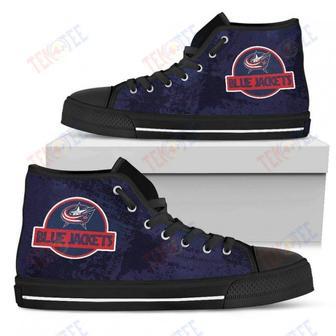 Mens Womens Columbus Blue Jackets High Top Shoes Jurassic Parktop Quality | Favorety