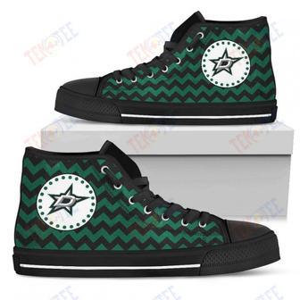 Mens Womens Dallas Stars High Top Shoes Chevron Broncos Printable | Favorety CA