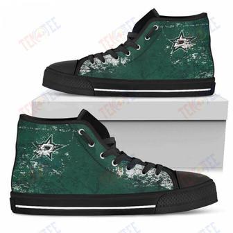 Mens Womens Dallas Stars High Top Shoes Grunge Vintage Logo Printable | Favorety CA