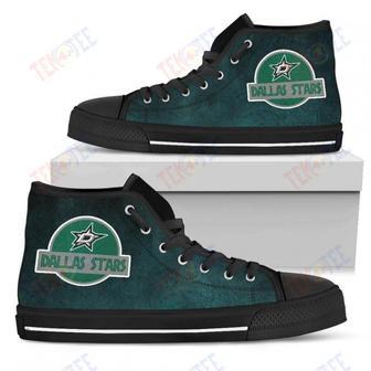 Mens Womens Dallas Stars High Top Shoes Jurassic Parktop Quality | Favorety