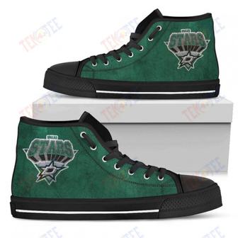 Mens Womens Dallas Stars High Top Shoes Simple Logo Shoes | Favorety