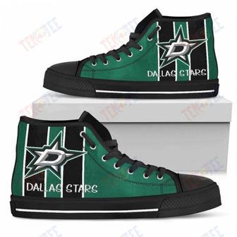 Mens Womens Dallas Stars High Top Shoes Steaky Trending Fashion Sporty | Favorety AU