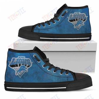 Mens Womens Detroit Lions High Top Shoes Simple Logoshoes | Favorety UK