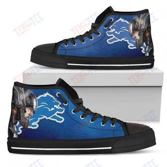 Mens Womens Detroit Lions High Top Shoes Thor Head Beside Shoes | Favorety AU